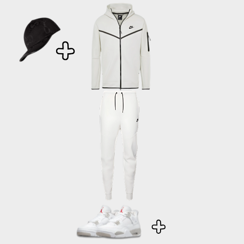 Outfit Tech Fleece Blanc + Casquette Offerte — photo 2