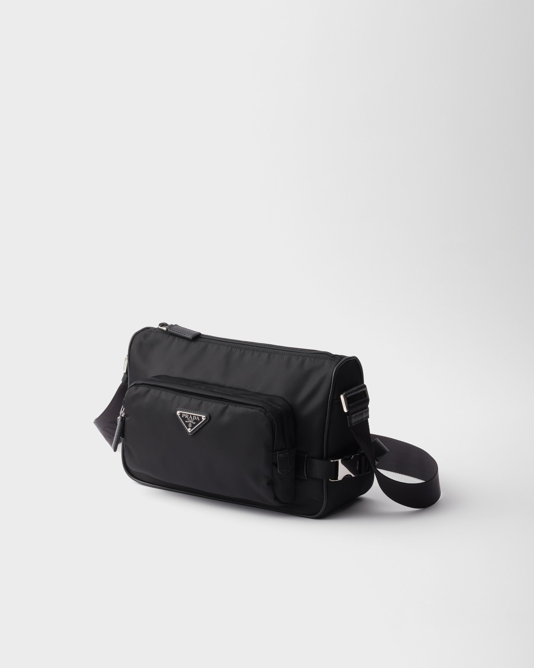Sac de taille moyenne porté épaule en Re-Nylon et cuir Saffiano - #1