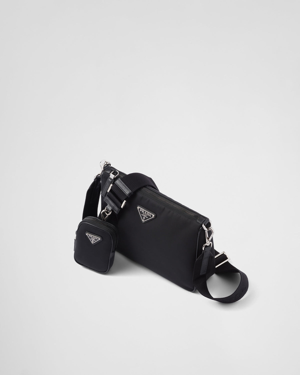 Sac porté épaule en Re-Nylon et cuir Saffiano - #1