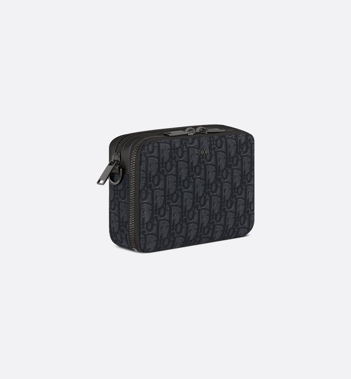 Pochette zippée à bandoulière
Toile jacquard Dior Oblique noir - #1