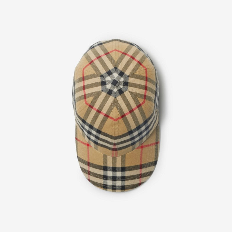 Casquette de baseball en coton mélangé Check