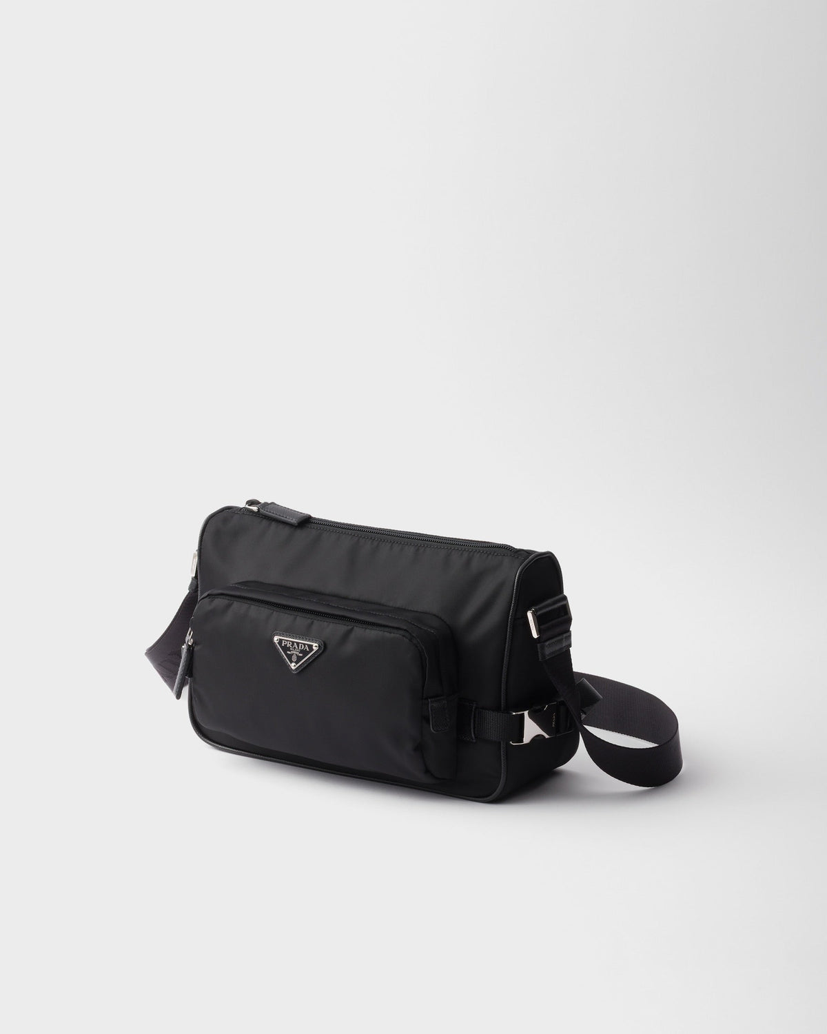 Sac de taille moyenne porté épaule en Re-Nylon et cuir Saffiano - #1
