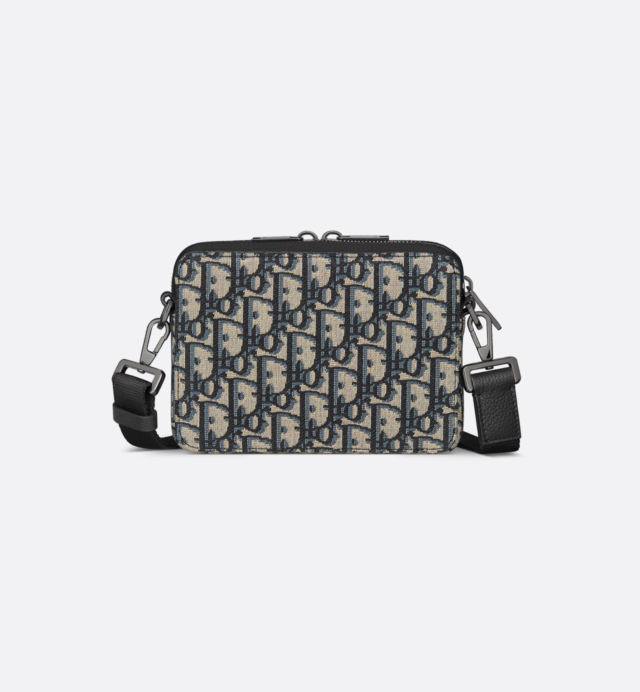 Pochette zippée à bandoulière Toile jacquard Dior Oblique noir - #2