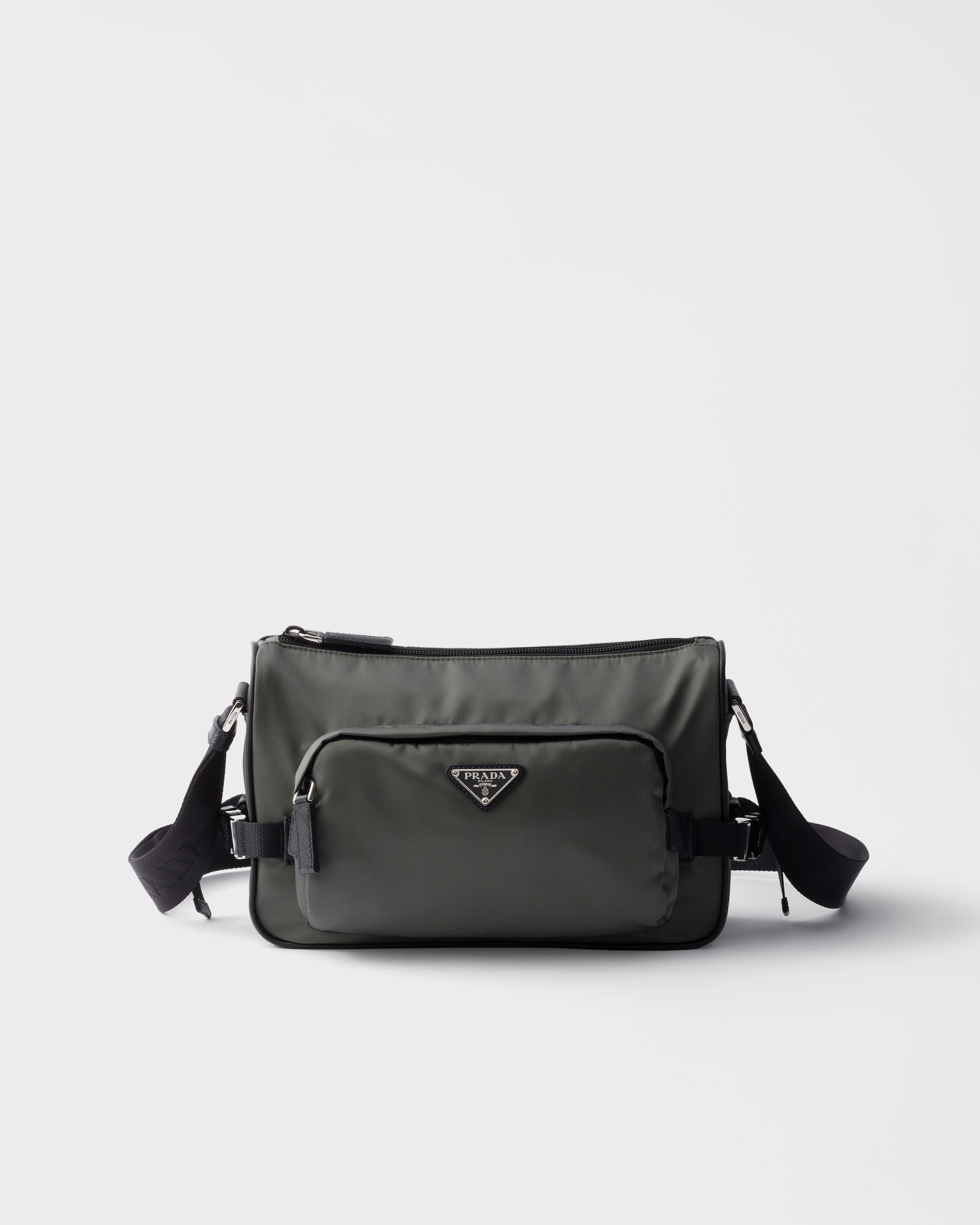 Sac de taille moyenne porté épaule en Re-Nylon et cuir Saffiano - #2