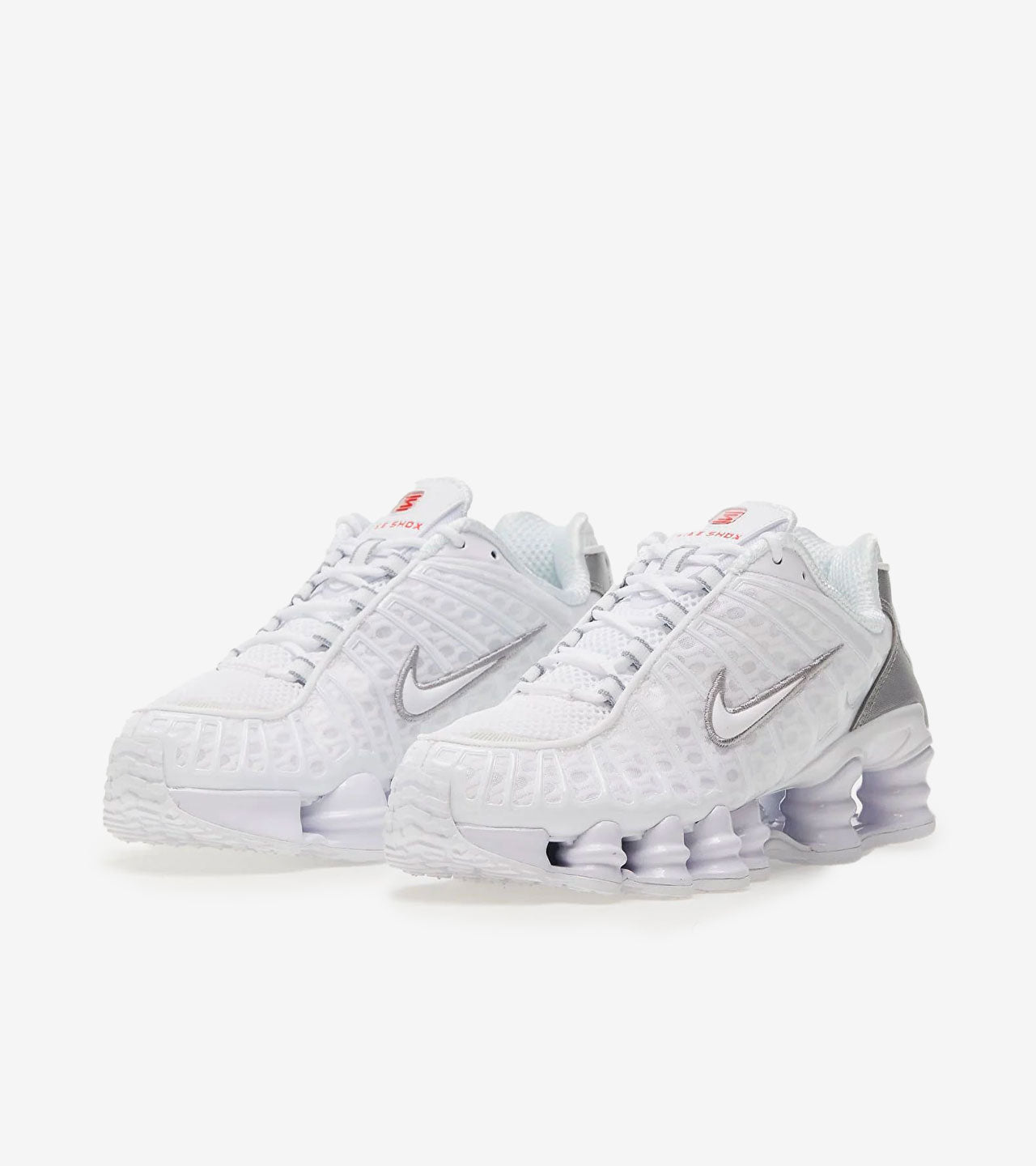 Nike Shox TL White Metallic Silver Max Orange (Women's) — photo 3