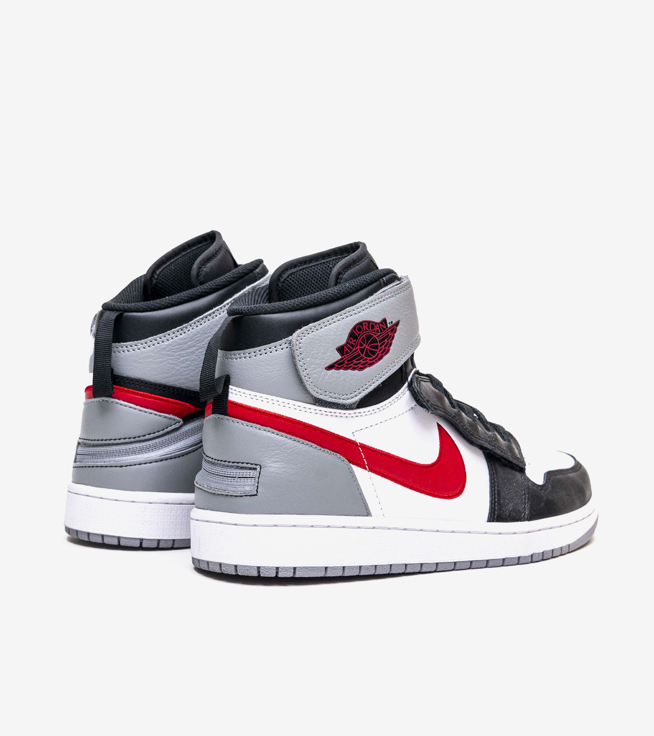 Jordan 1 High FlyEase Black Particle Grey Gym Red — photo 3
