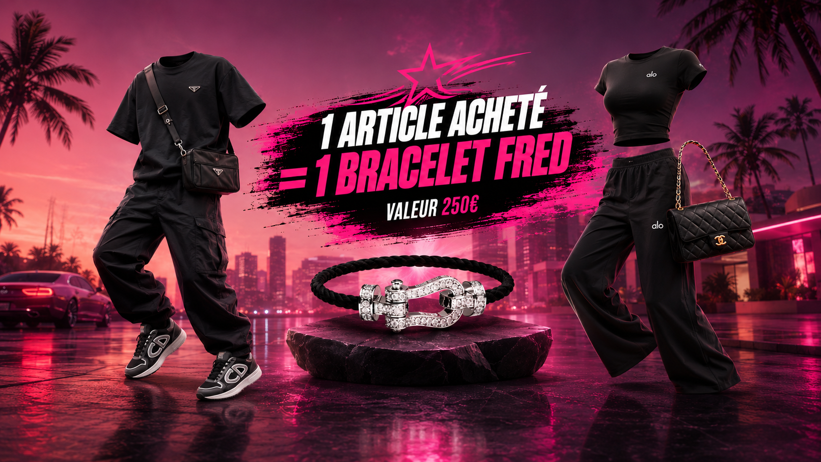 WANTED STORE - 1 article achete = 1 bracelet Fred offert (valeur 250 euros)
